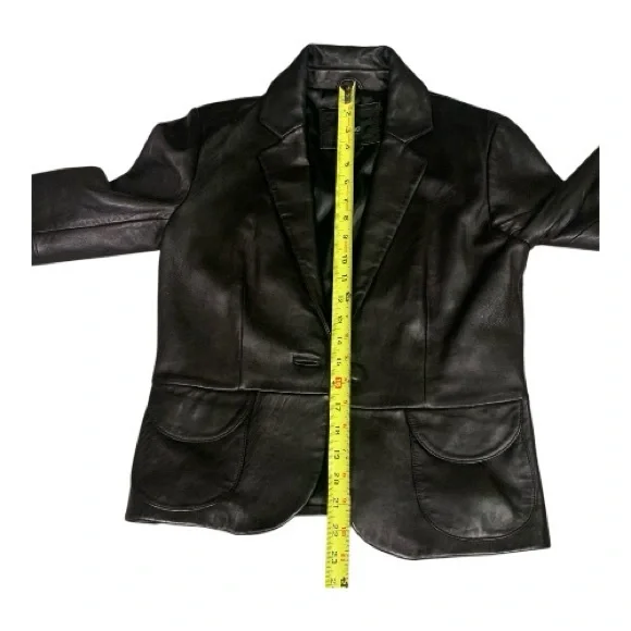 Mossimo Soft Tailored 100% Leather Jacket Moto Baddie Classic Size Small - Picture 9 of 12